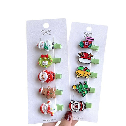 Christmas Hair Accessories Little Girl Christmas Tree Elk Barrettes Buy Center