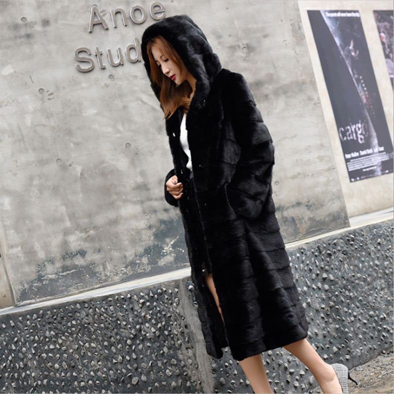 Fur Long Coat Thickened Warm Buy Center