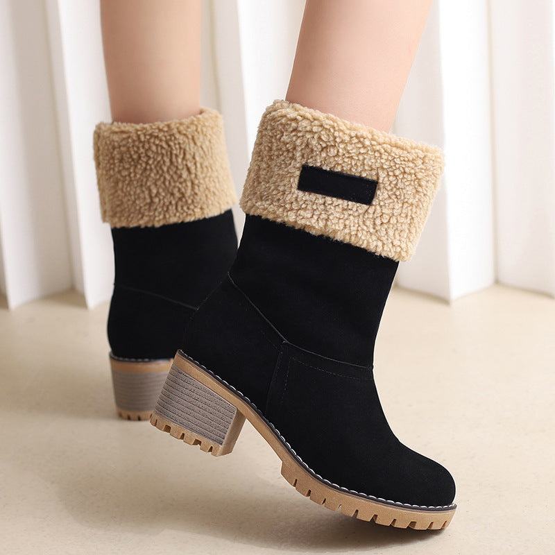 Fashion Personality Suede Low-cut Women's Boots Buy Center