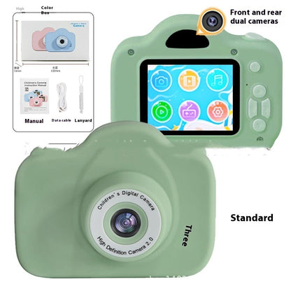 Newly Arrived at Buy Center: A3 Children's Camera Cartoon Digital Camera A3 HD Double Shot Green