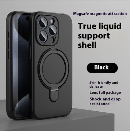 Newly Released at Buy Center: Liquid Silicone Magnetic Bracket Phone Case Black