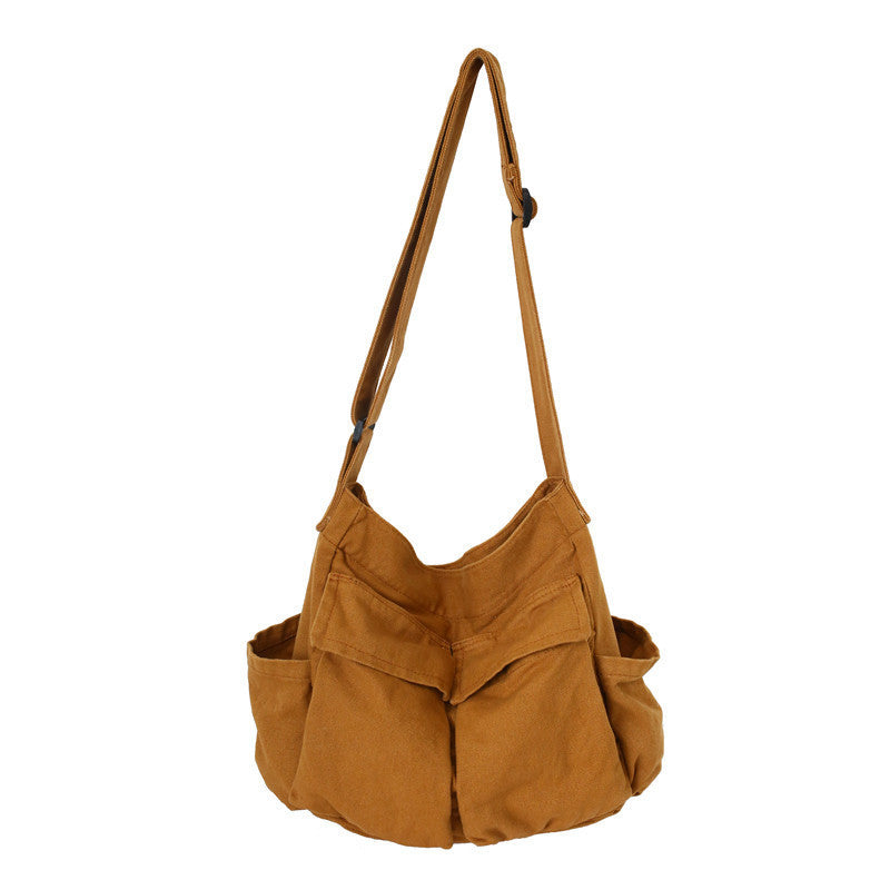 Trending Now at Buy Center: Retro Women's Large Capacity Artistic Casual Canvas Shoulder Bag Brown