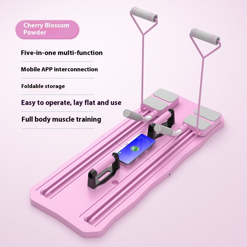 Just Arrived at Buy Center: Fitness Board Upgrade Multi-functional Abdominal Wheel Home Pink