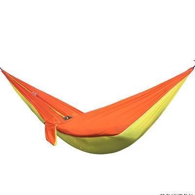 Backpacking Hammock - Portable Nylon Parachute Outdoor Double Hammock Orange yellow