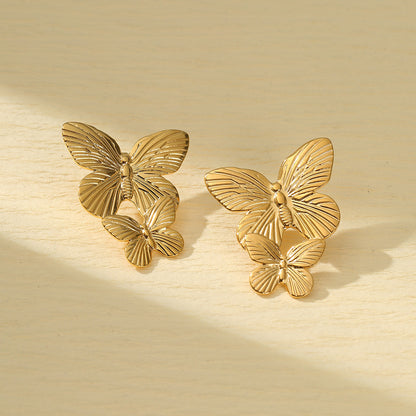 Fresh Arrivals at Buy Center: Fashion Butterfly Titanium Steel Earrings For Women