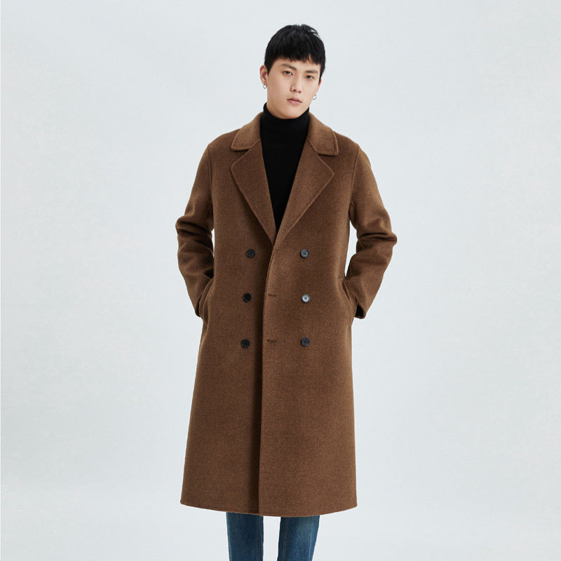 Autumn And Winter Long Over The Knee Reversible Cashmere Coat Men Buy Center