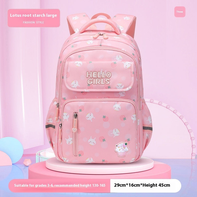 Fresh on the Scene at Buy Center: 6-12-year-old Primary School Children's Backpack Large Capacity Schoolbag Pink Large