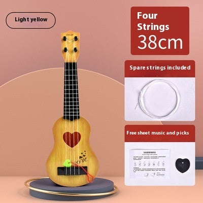 Just Arrived at Buy Center: Musical Instruments Can Play Beginner Music Toys Heart Light Yellow 38cm