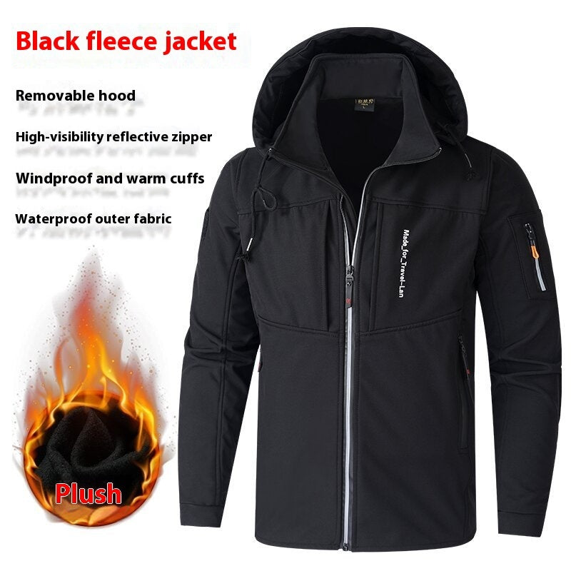 Winter Fleece-lined Work Clothes Outdoor Mountaineering Clothing Camouflage