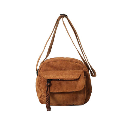 Hot New Items at Buy Center: Solid Color Classy Exquisite Texture Portable Shoulder Messenger Bag