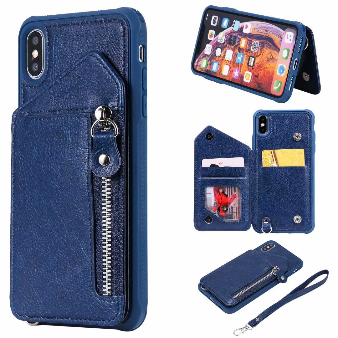 Zipper Wallet Case With Stand Tpu Anti-fall Shell Buy Center