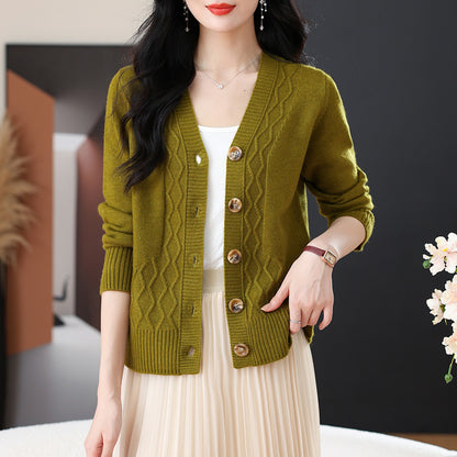 Spring And Autumn Outer Wear Cropped Sweater Coat Women | Women's Clothing3 | Buy Center