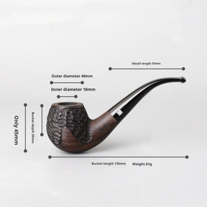 Newly Released at Buy Center: Costustoot Handmade Blackwood Pipe Wooden Smoking Set Pipe Dual-use Carved Ac0022K01