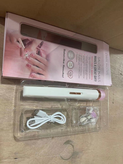 Fresh on the Scene at Buy Center: Cross-border Nail Piercing Device Electric Nail Trimmer Five-in-one Nail Polishing Machine Nail File Flawless Nail Polish White