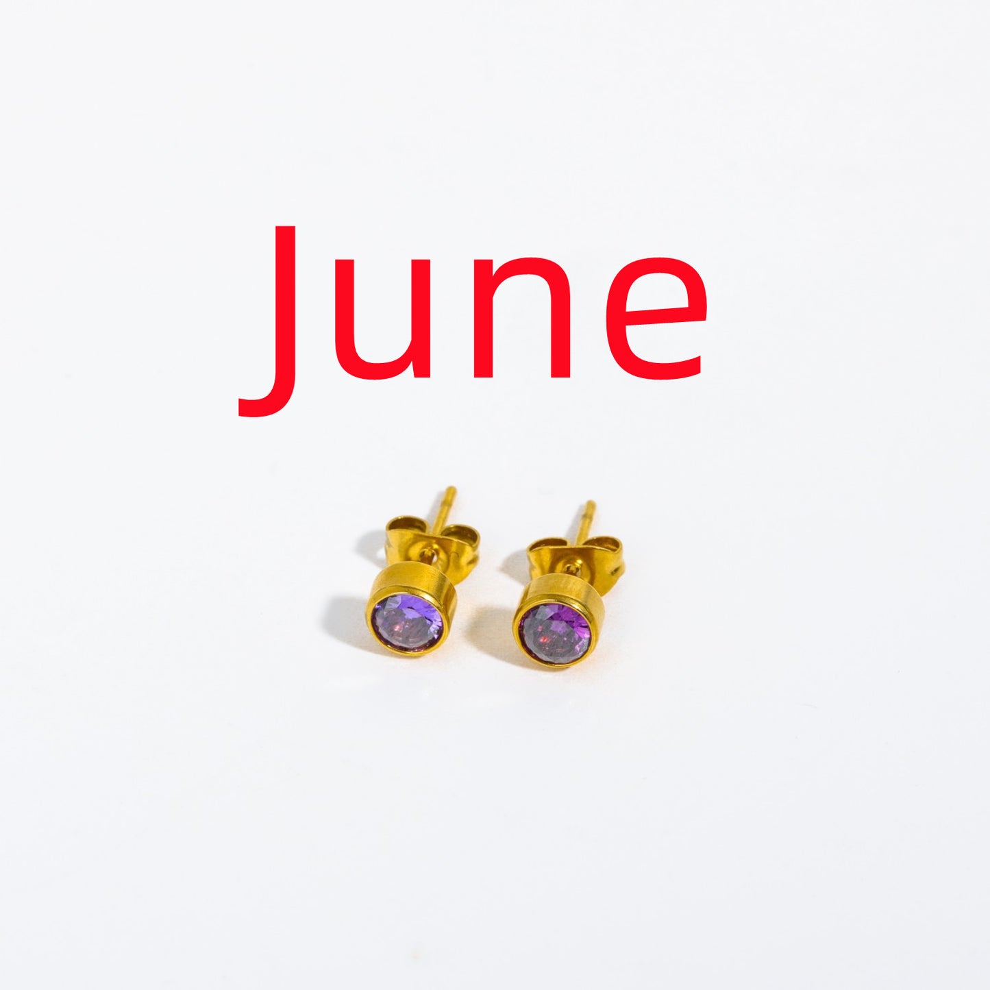 Buy Center Hot Pick-Twelve Constellation Zircon Birthstone Earrings June