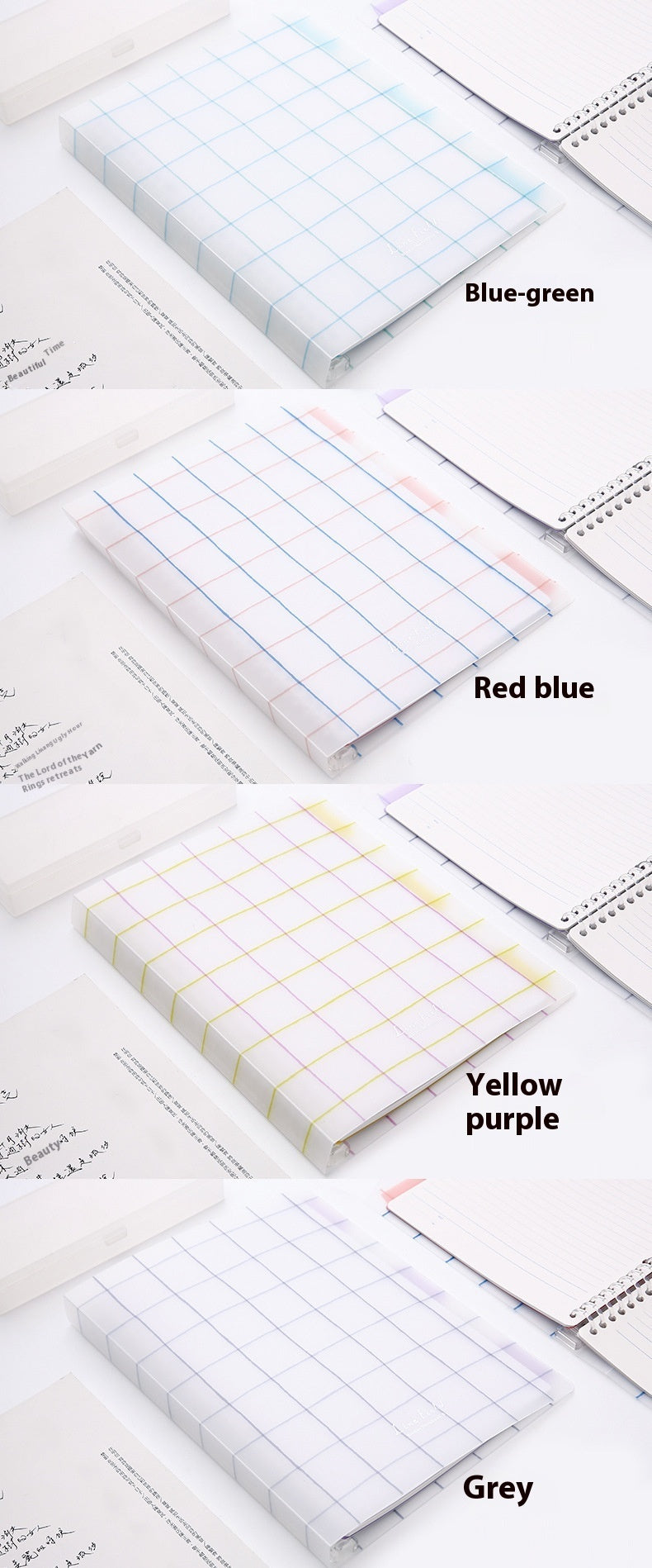 Buy Center Hot Pick-Loose Spiral Notebook Shell Pastel Cookie Soft Light Refill B5 Plaid Impression A5