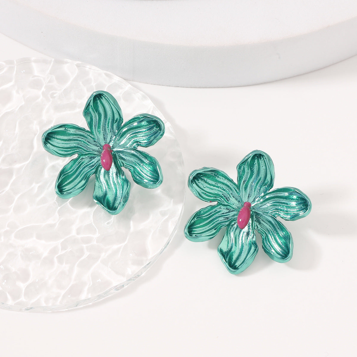 Buy Center Excellence-Oil-spot Glaze Flowers Trendy Fashion Special-interest Earrings