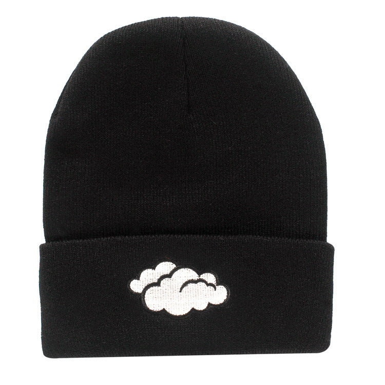 Casquette en laine Hip Hop Fashionmonger Chapeau tricoté créatif avec broderie météo