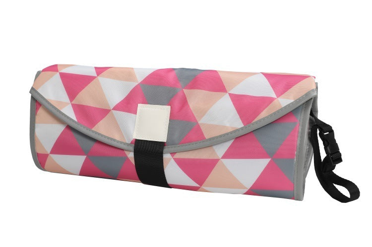 Portable Diaper Changing Pad Clutch for Newborn Red triangle