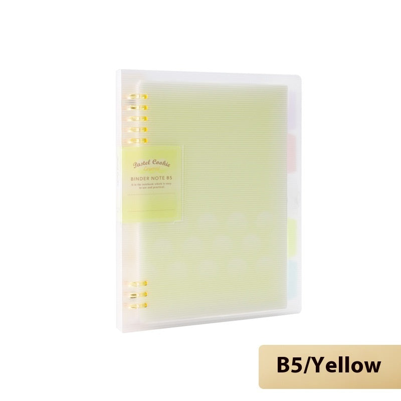 Buy Center Hot Pick-Loose Spiral Notebook Shell Pastel Cookie Soft Light Refill B5 Plaid Impression A5 B5 Soft Light Eight Yellow