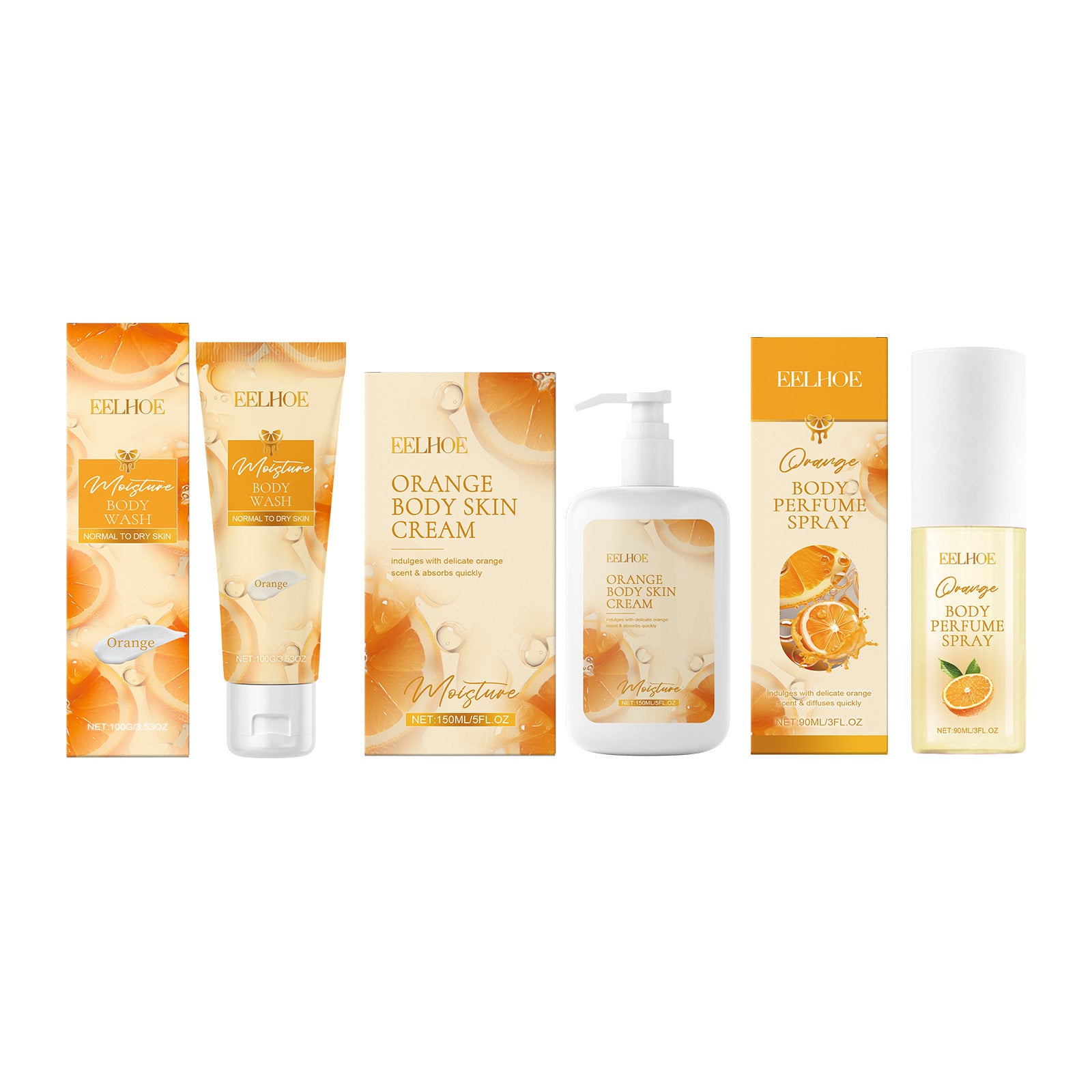 Buy Center Top Rated-Fragrant Citrus Body Skin Care Set Gentle Moisturizing And Hydrating