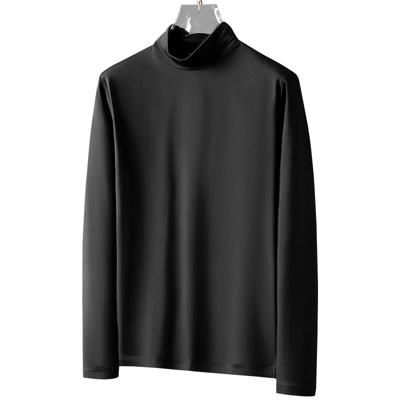 Just Arrived at Buy Center: Warm Mercerized Cotton Men's Half-high Collar Bottoming Shirt