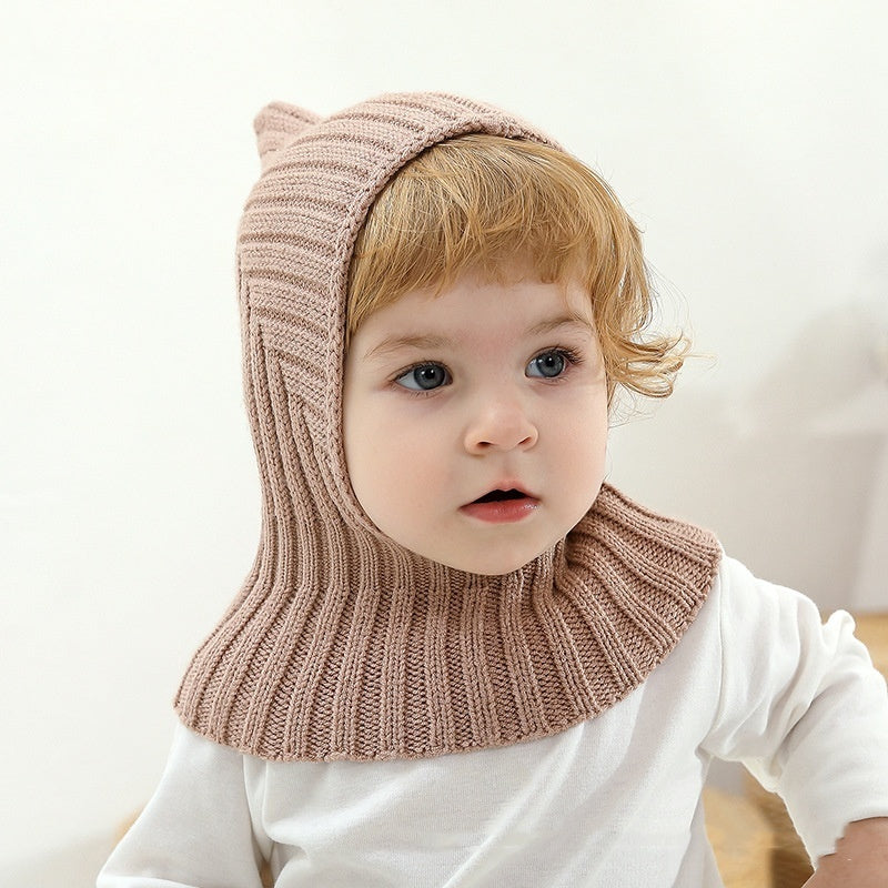 Fresh Arrivals at Buy Center: Baby And Infant Hat Scarf All-in-one Warm Keeping Sleeve Cap