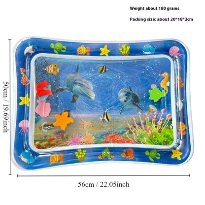 Hot New Items at Buy Center: Children's Inflatable Marine Animal Racket Water Cushion Baby Crawling Racket Water Bag Racket Water Cushion Climbing Pad Tropical Fish Square