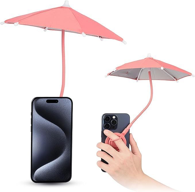 Fresh Arrivals at Buy Center: Mini Mobile Phone Anti-glare Motorcycle Umbrella Pink