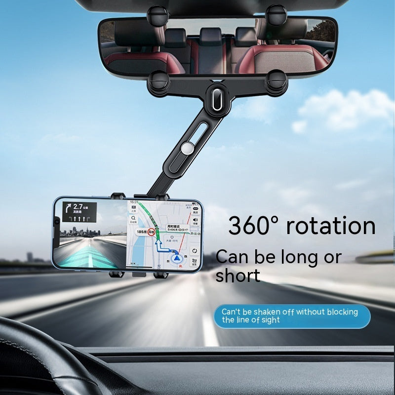 Just Arrived at Buy Center: Automobile Rear View Mirror Bracket Retractable Mobile Phone Holder