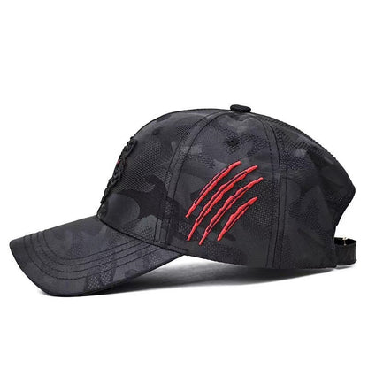 Gorra de béisbol con cabeza de tigre para hombre