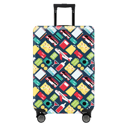 Newly Released at Buy Center: Trendy Unique Suitcase Suite Elastic Case Cover Luggage Protective Cover Travel Trolley Case Dust Cover 008style