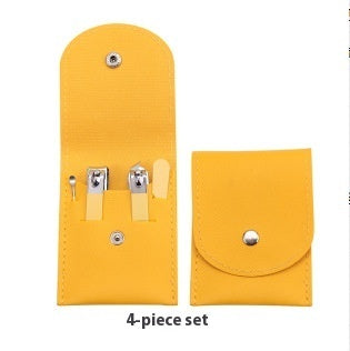 Newly Released at Buy Center: Fashion Portable Nail Clippers Four-piece Set Yellow