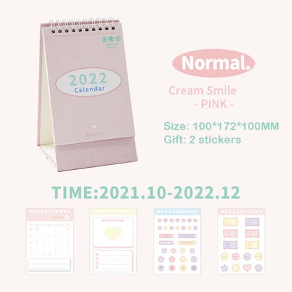 Hot New Items at Buy Center: Cream Desk Office Learning Coil Year Round Basic Desk Calendar Pink Normal