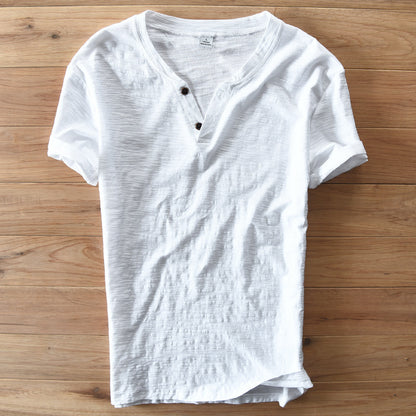 Just Arrived at Buy Center: Men's Cotton Summer Short Sleeve White