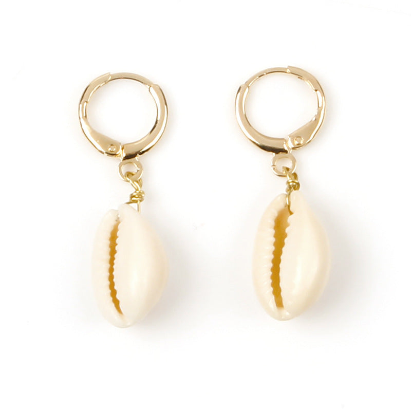 Buy Center Deal-Women's Fashion Shell Earrings Gold