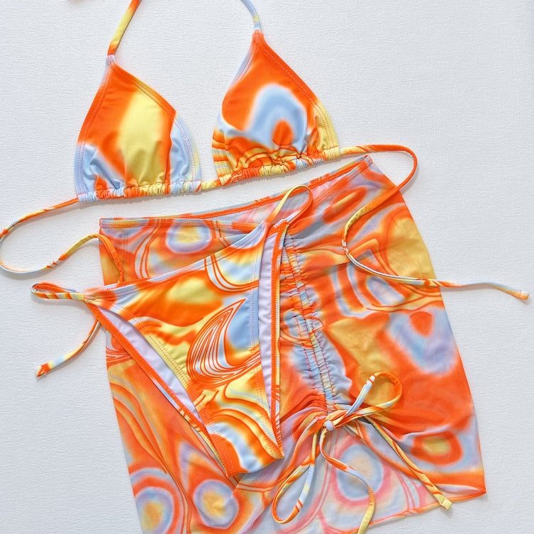 Just Arrived at Buy Center: Women's Fission Swimsuit Bikini Three-piece Suit Orange