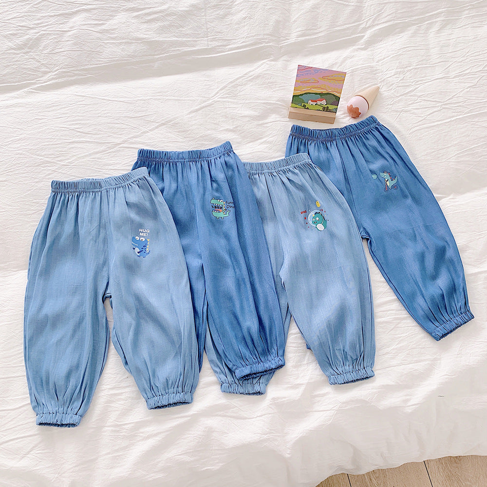 Fresh Arrivals at Buy Center: Children's Thin Anti Mosquito Pants Blue Casual Pants