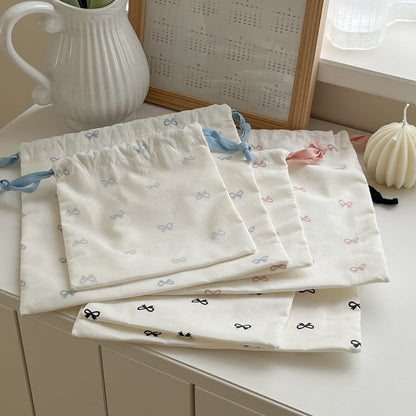 Fresh Arrivals at Buy Center: Sweet Bow Print Drawstring Storage Bag