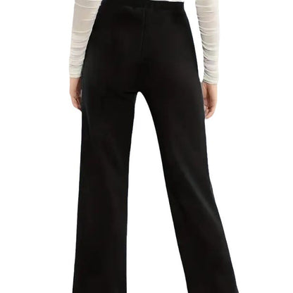 High Waist Slimming Casual Solid Color Straight-leg Trousers Four Seasons Stretch Buy Center