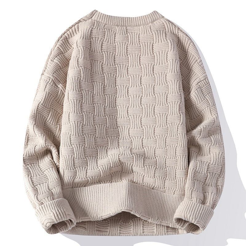 Knitted Men's New Fashion Round Neck Sweater Buy Center