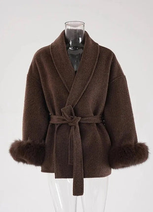 Fox Fur Double-sided Temperament Wool Overcoat