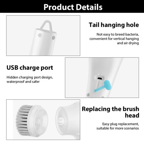 New product Rechargeable Electric Cordless Cleaning Brush Spin Scrubber Turbo Scrub Cleaner