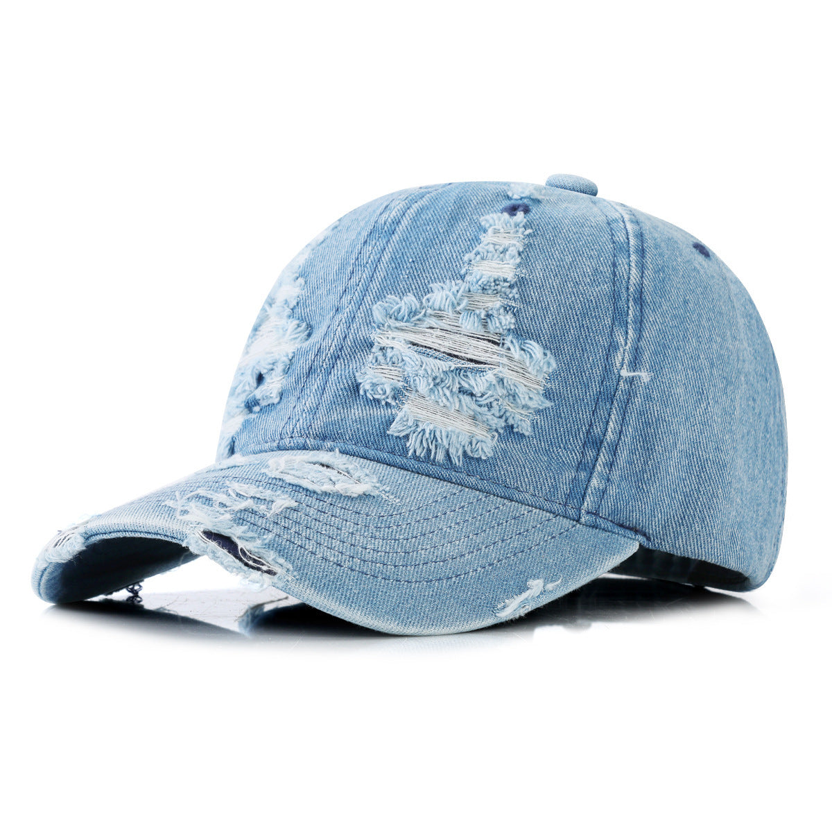 Denim Ripped Baseball Cap Hip Hop Cool Buy Center