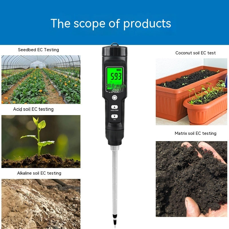 Just Arrived at Buy Center: Thermometer Soil Conductivity Meter Water Quality Hydroponic Planting Instrument Liquid Digital Display Meter