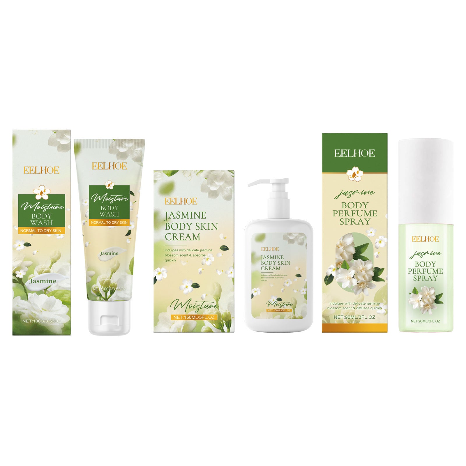 Buy Center Ultimate-Jasmine Body Skin Care Set Clean And Moisturizing