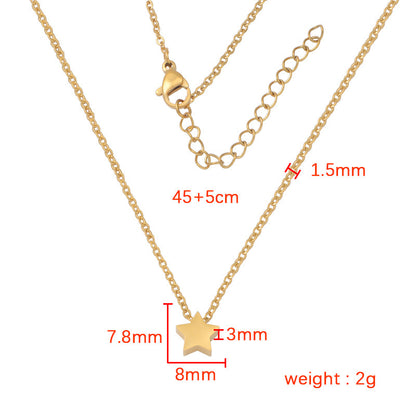 Simple Fashion In Europe And America Stainless Steel Necklace And Pendant