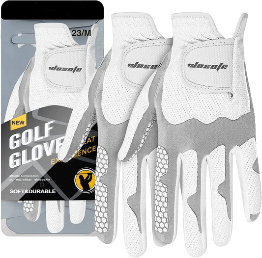 Gants de golf respirants en lycra élastique en peau de mouton