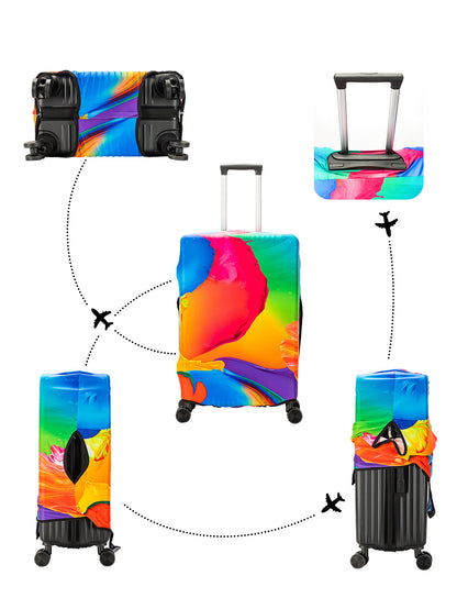 Newly Released at Buy Center: Trendy Unique Suitcase Suite Elastic Case Cover Luggage Protective Cover Travel Trolley Case Dust Cover