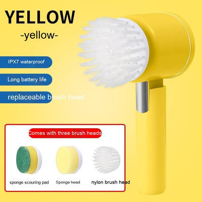 Just Arrived at Buy Center: Handheld Multifunctional Electric Floor Cleaning Brush Yellow